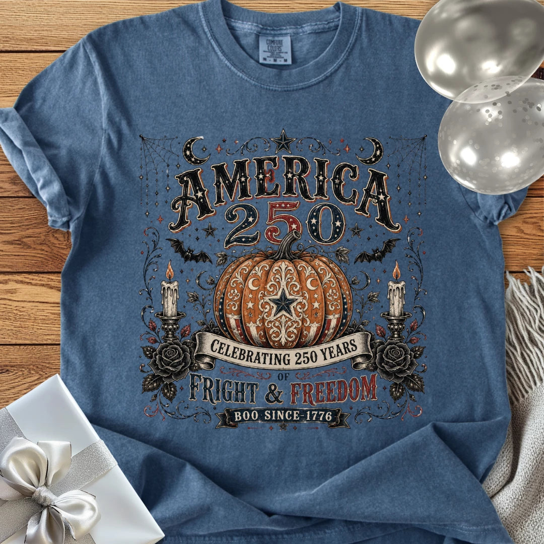 America 250, Fright & Freedom - Premium Halloween America 250 T-Shirt