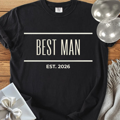 Best Man, Est. 2026 - Premium Wedding T-Shirt