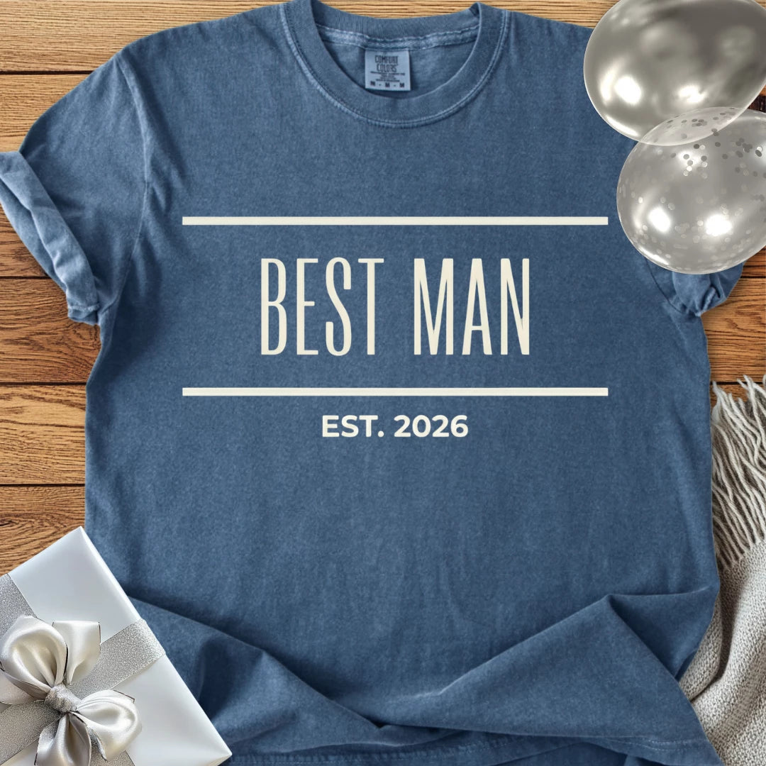 Best Man, Est. 2026 - Premium Wedding T-Shirt