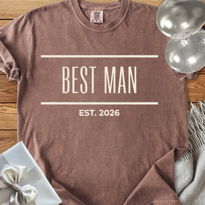 Best Man, Est. 2026 - Premium Wedding T-Shirt