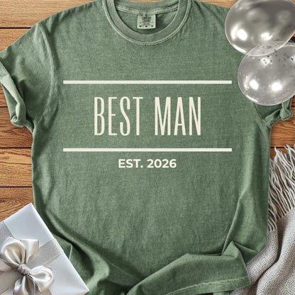 Best Man, Est. 2026 - Premium Wedding T-Shirt