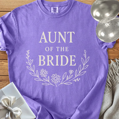 Aunt of the Bride - Premium Bloom Bridal Party T-Shirt