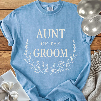 Aunt of the Groom - Premium Bloom Bridal Party T-Shirt