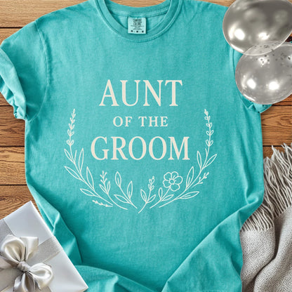 Aunt of the Groom - Premium Bloom Bridal Party T-Shirt