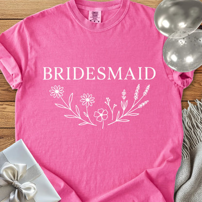 Bridesmaid - Premium Bloom Bridal Party T-Shirt