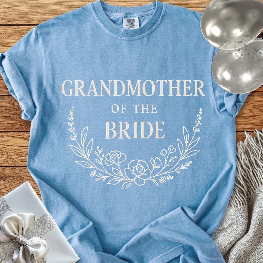 Grandmother of the Bride - Premium Bloom Bridal Party T-Shirt