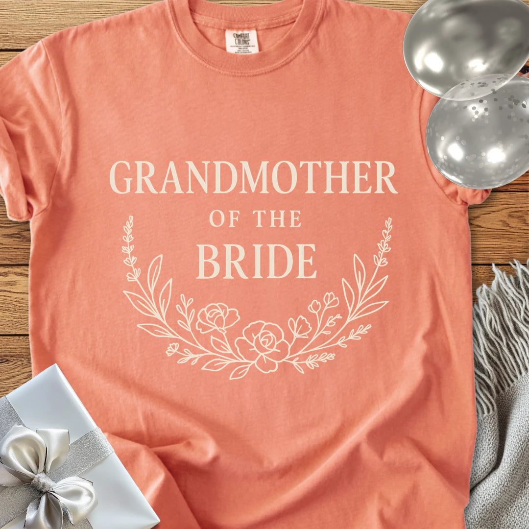 Grandmother of the Bride - Premium Bloom Bridal Party T-Shirt