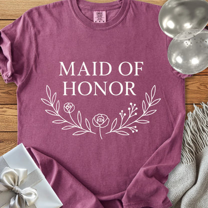 Maid of Honor - Premium Bloom Bridal Party T-Shirt
