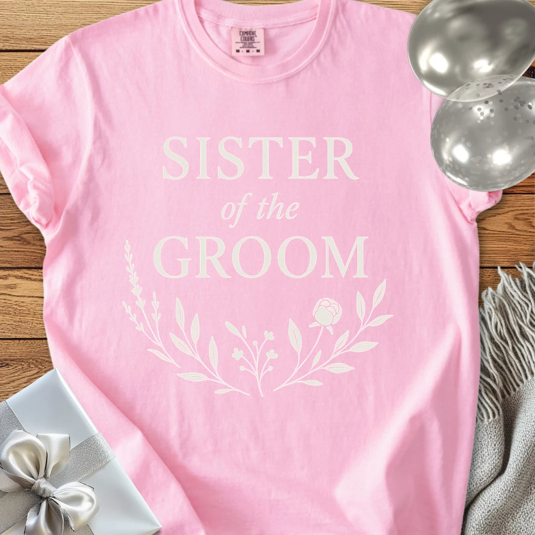 Sister of the Groom - Premium Bloom Bridal Party T-Shirt