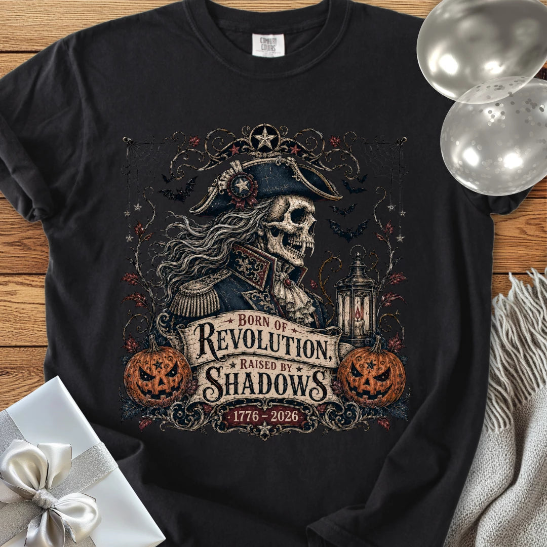 Born of Revolution, Raised by Shadows - Premium Halloween America 250 T-Shirt