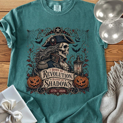 Born of Revolution, Raised by Shadows - Premium Halloween America 250 T-Shirt