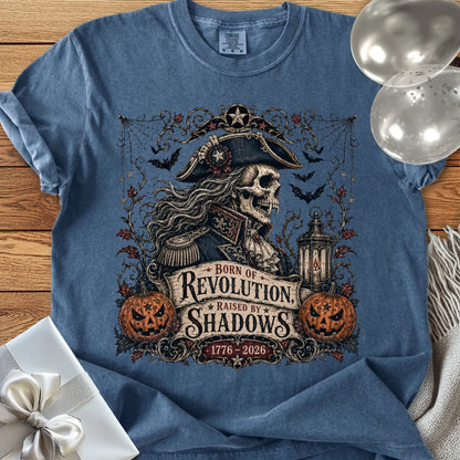 Born of Revolution, Raised by Shadows - Premium Halloween America 250 T-Shirt