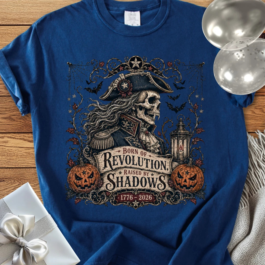 Born of Revolution, Raised by Shadows - Premium Halloween America 250 T-Shirt