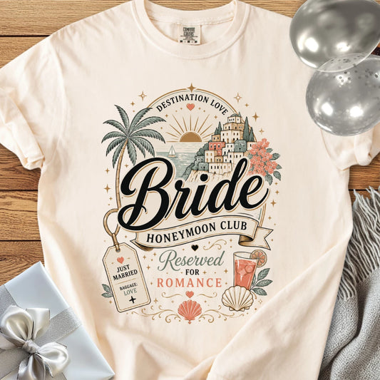 Bride Honeymoon Club, Reserved for Romance - Premium Honeymoon T-Shirt