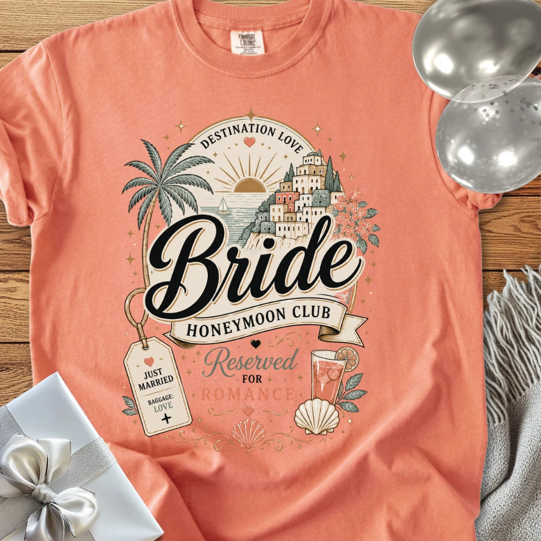 Bride Honeymoon Club, Reserved for Romance - Premium Honeymoon T-Shirt