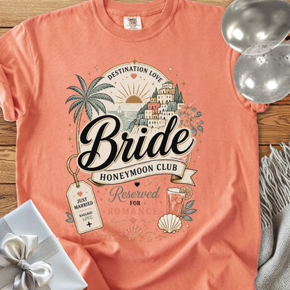Bride Honeymoon Club, Reserved for Romance - Premium Honeymoon T-Shirt