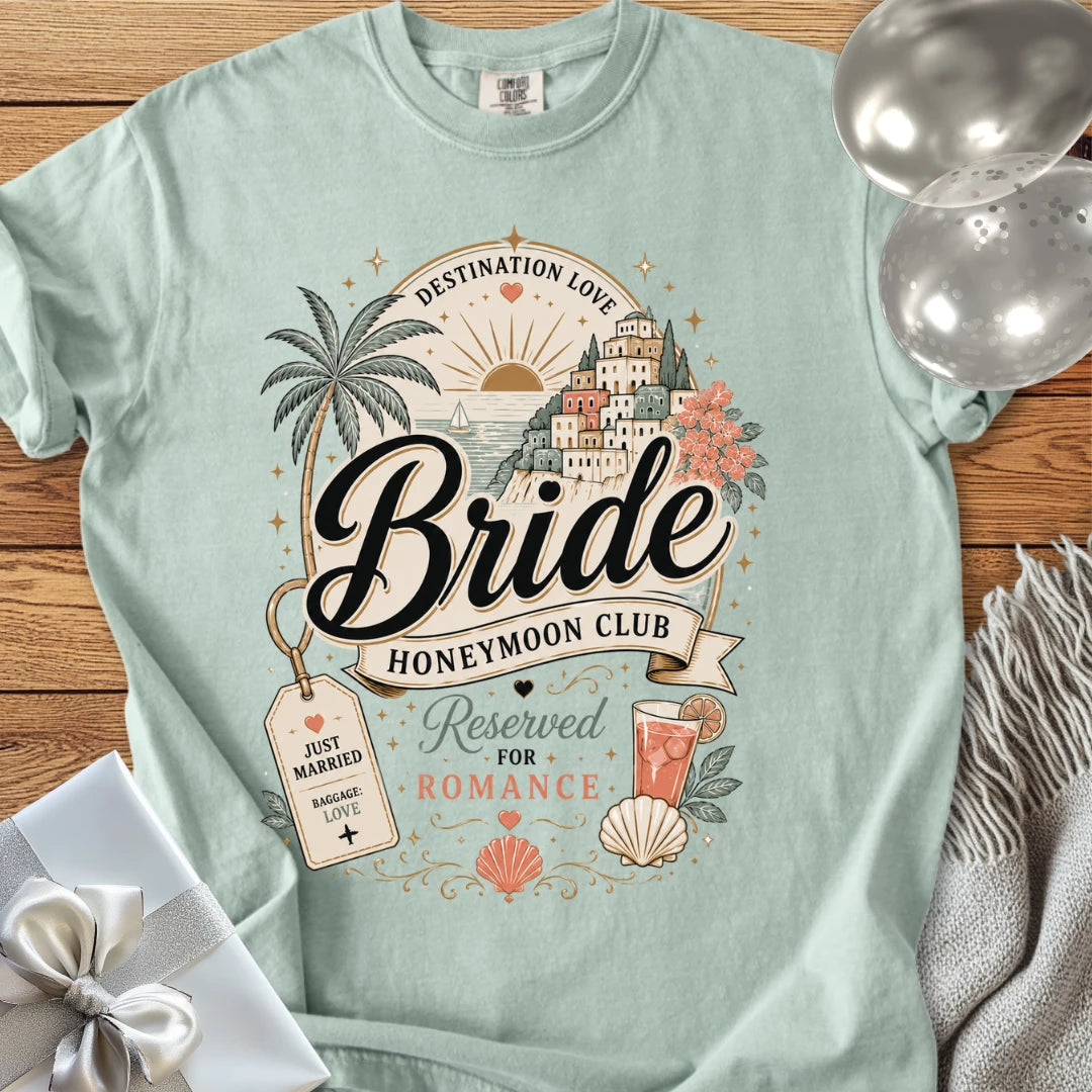 Bride Honeymoon Club, Reserved for Romance - Premium Honeymoon T-Shirt