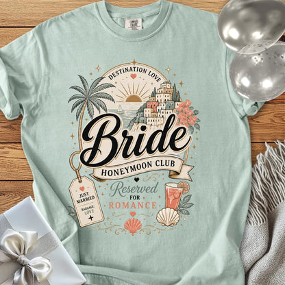 Bride Honeymoon Club, Reserved for Romance - Premium Honeymoon T-Shirt