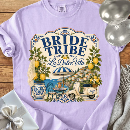 Bride Tribe, 'La Dolce Vita' - Premium Bridal Party T-Shirt