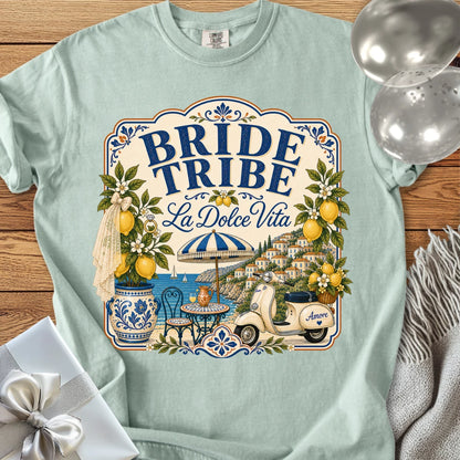 Bride Tribe, 'La Dolce Vita' - Premium Bridal Party T-Shirt