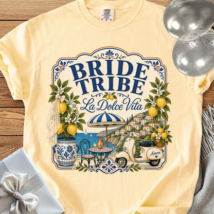 Bride Tribe, 'La Dolce Vita' - Premium Bridal Party T-Shirt