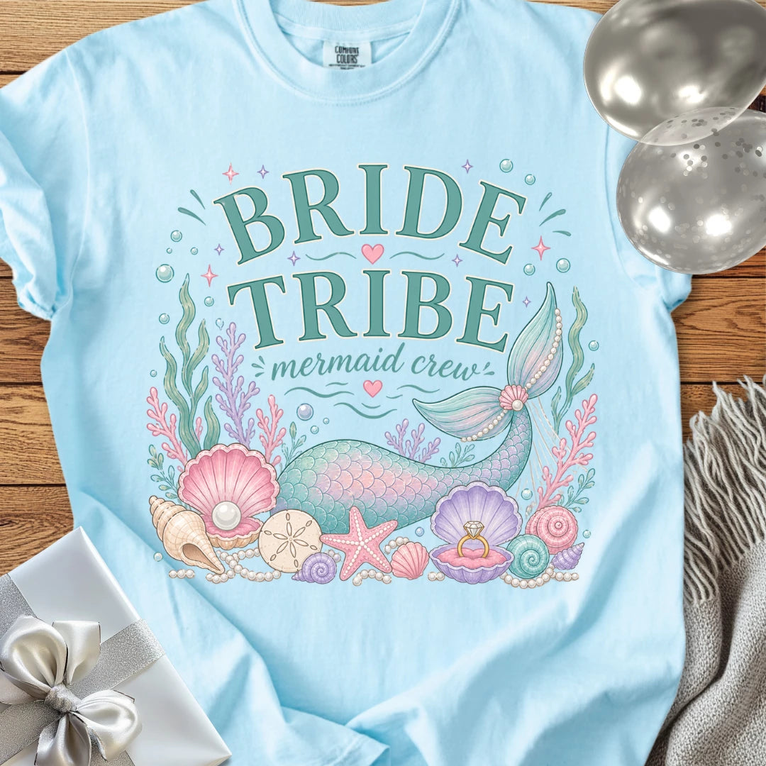 Bride Tribe, 'Mermaid Crew' - Premium Bridal Party T-Shirt