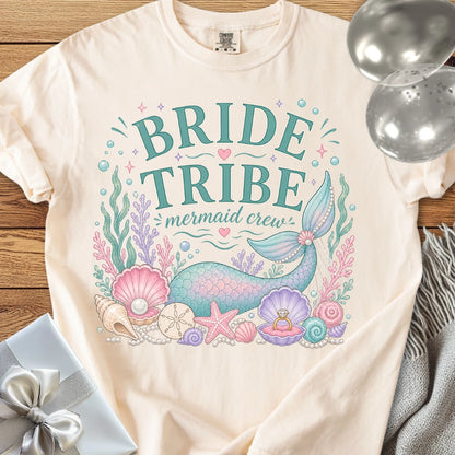 Bride Tribe, 'Mermaid Crew' - Premium Bridal Party T-Shirt