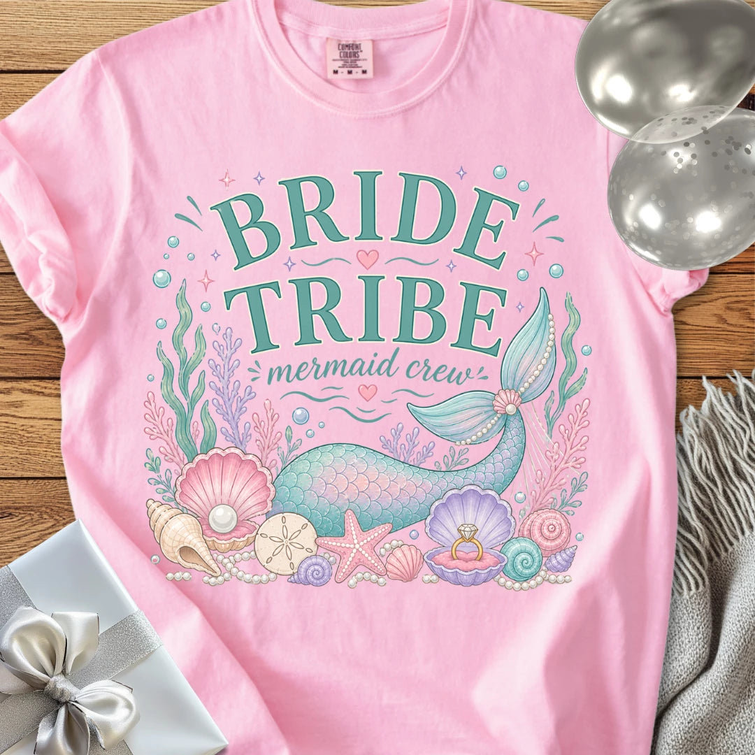 Bride Tribe, 'Mermaid Crew' - Premium Bridal Party T-Shirt