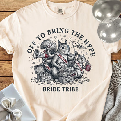 Bride Tribe, Off to Bring the Hype - Premium Wedding T-Shirt