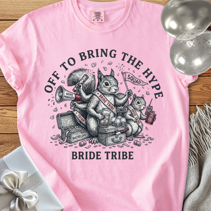 Bride Tribe, Off to Bring the Hype - Premium Wedding T-Shirt