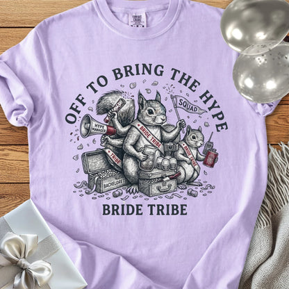 Bride Tribe, Off to Bring the Hype - Premium Wedding T-Shirt