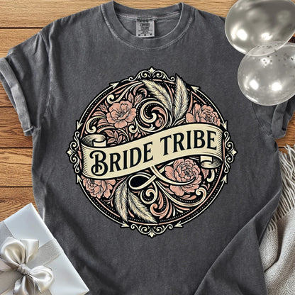 Bride Tribe - Premium Ornate Peony Wedding T-Shirt