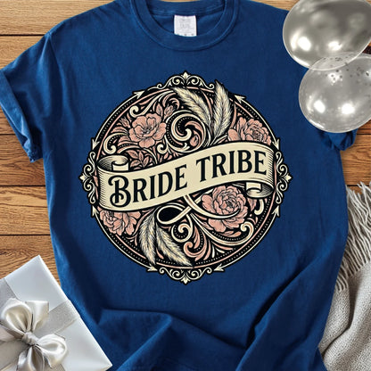 Bride Tribe - Premium Ornate Peony Wedding T-Shirt