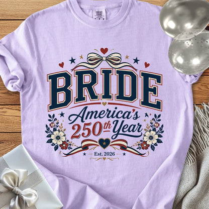 Bride America’s 250th Year 2026 - Premium America 250 Wedding T-Shirt
