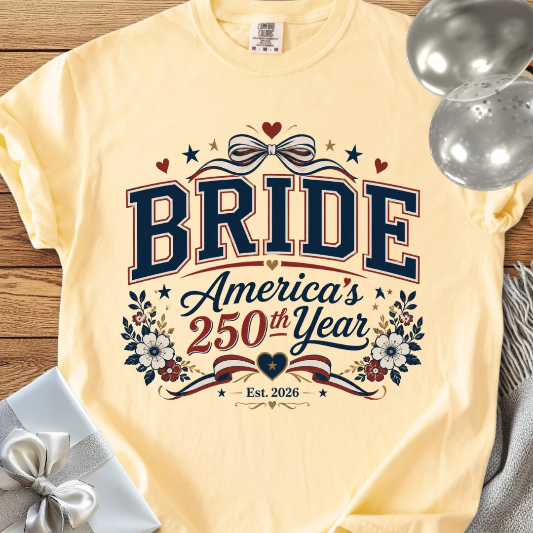 Bride America’s 250th Year 2026 - Premium America 250 Wedding T-Shirt