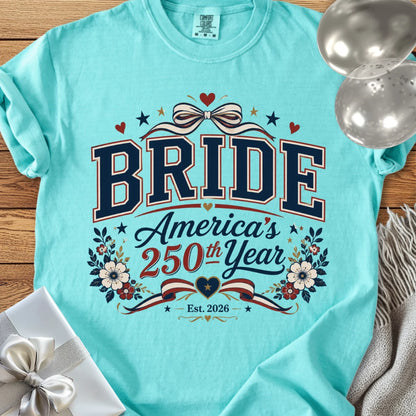 Bride America’s 250th Year 2026 - Premium America 250 Wedding T-Shirt