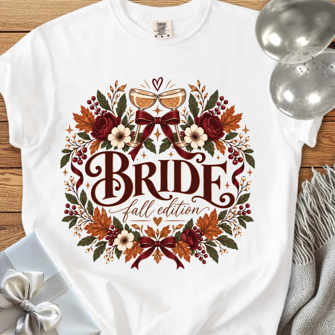 Bride, Fall Edition - Premium Wedding T-Shirt