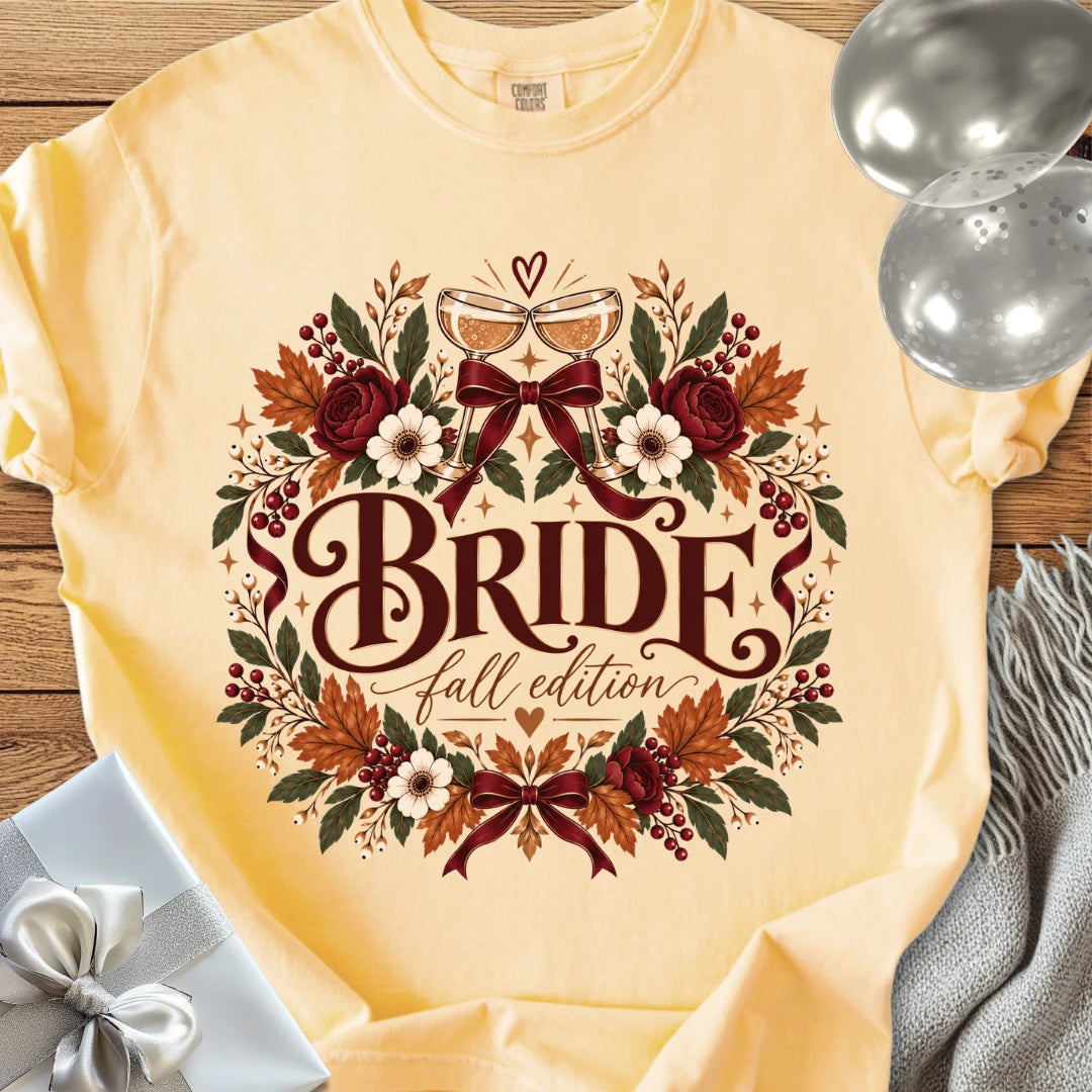 Bride, Fall Edition - Premium Wedding T-Shirt