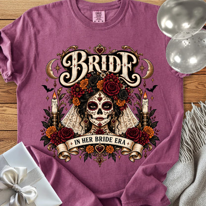 Bride, In Her Bride Era - Premium Halloween Wedding T-Shirt