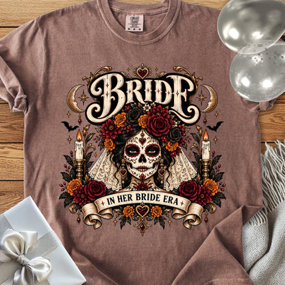 Bride, In Her Bride Era - Premium Halloween Wedding T-Shirt