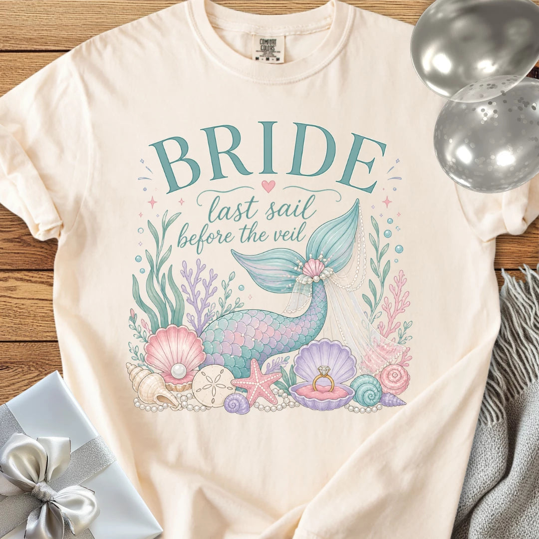 Bride "Last Sail Before the Veil" - Premium Wedding T-Shirt