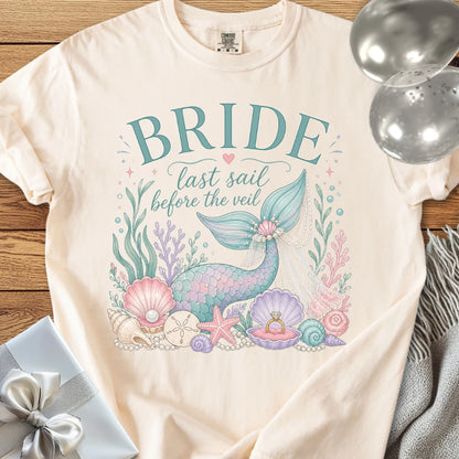 Bride "Last Sail Before the Veil" - Premium Wedding T-Shirt