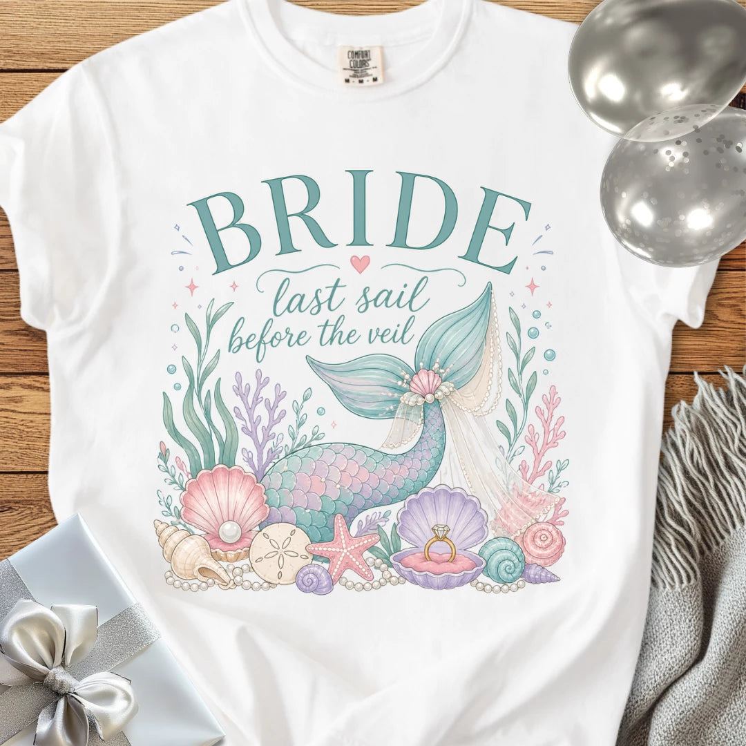 Bride "Last Sail Before the Veil" - Premium Wedding T-Shirt