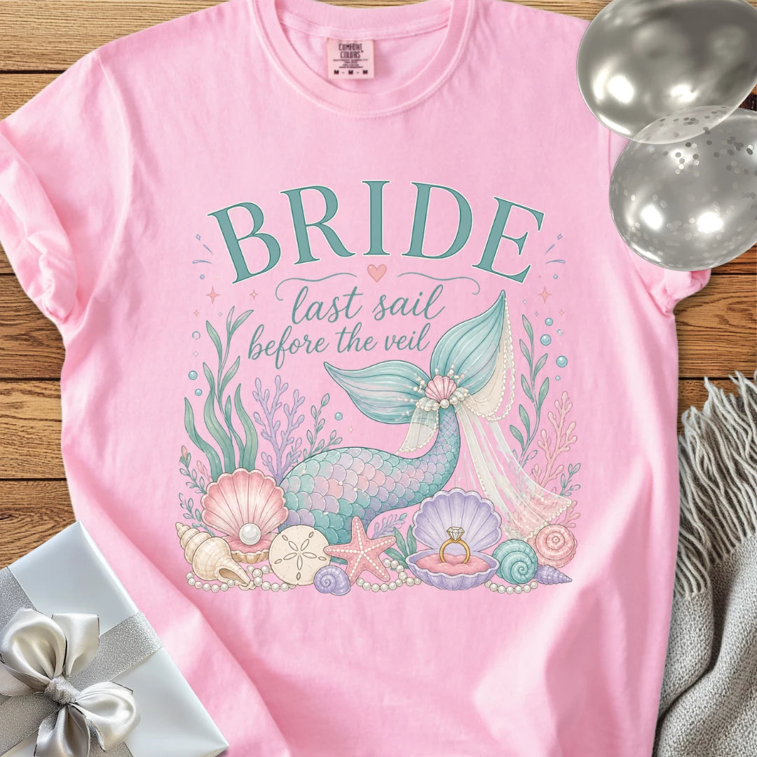 Bride "Last Sail Before the Veil" - Premium Wedding T-Shirt