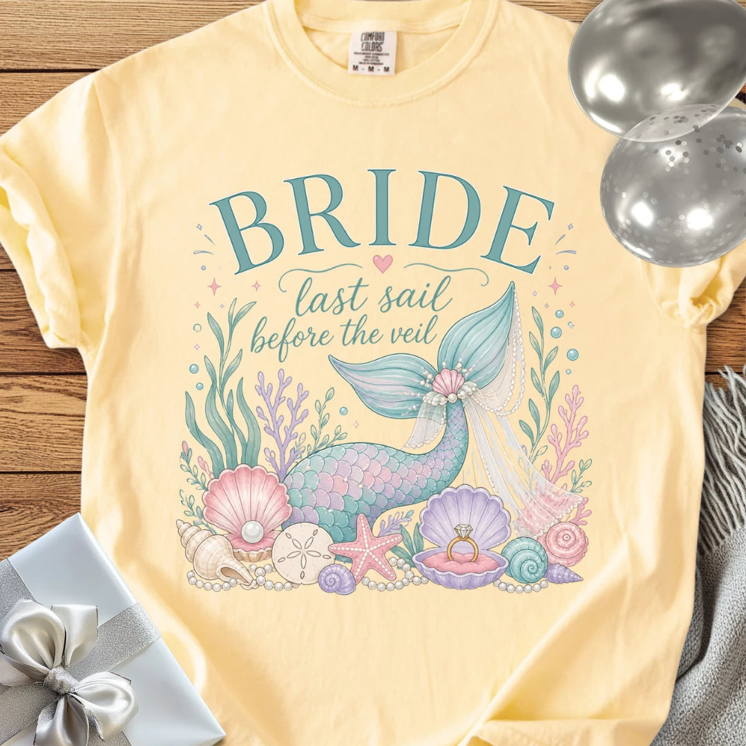 Bride "Last Sail Before the Veil" - Premium Wedding T-Shirt