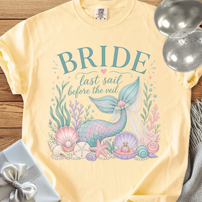 Bride "Last Sail Before the Veil" - Premium Wedding T-Shirt