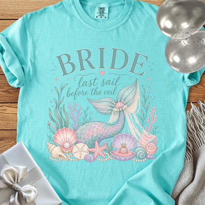 Bride "Last Sail Before the Veil" - Premium Wedding T-Shirt