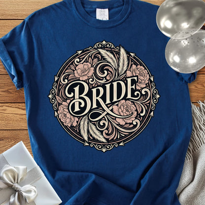Bride - Premium Ornate Peony Wedding T-Shirt