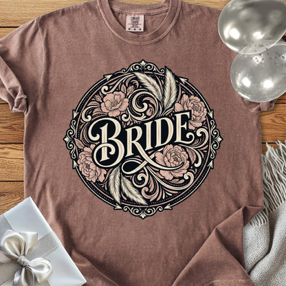 Bride - Premium Ornate Peony Wedding T-Shirt
