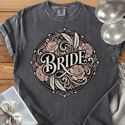 Bride - Premium Ornate Peony Wedding T-Shirt